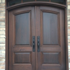 Porte de bois de style classique pour les entrées extérieures